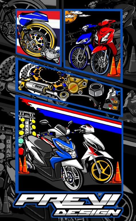 Mio Thailook Design, Thailook Sticker Design, Thai Motorcycle Sticker Design, Motorcycles Logo Design, Tipografi 3d, Motorbike Art, Motorcycle Illustration, Tokyo Ghoul Wallpapers, Graffiti Wallpaper Iphone