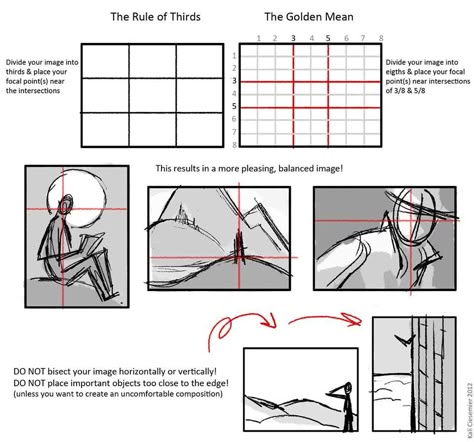 Creating composition (useful clues for artists, composition schemes) — Steemit Comic Tutorial, Art Composition, Art Theory, Art Basics, Principles Of Art, Foto Tips, Composition Photography, Composition Design, Photography Lessons