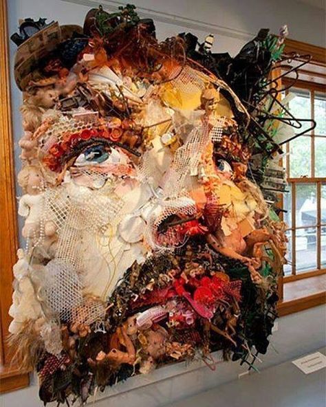 Tom Deininger, Illusion Kunst, Sculpture Textile, Trash Art, Found Object Art, Incredible Art, Art Face, Contemporary Abstract Art, Wow Art