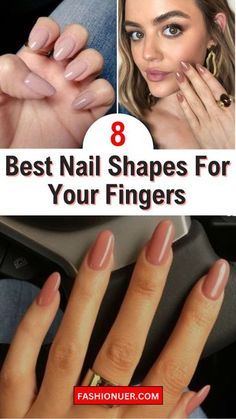 Top 5 Nail Shapes: Finding the Perfect Fit for You - Fashion Tips Tricks What Nail Shape Is Best For Me, Best Nail Shape For Short Fingers, Nail Shapes For Hand Types, Round Fingernails, Wide Nails Bed Shape, Best Nail Shape For Chubby Hands, Different Shape Nails, Best Nail Shape For Your Hands, Nail Styles Shapes