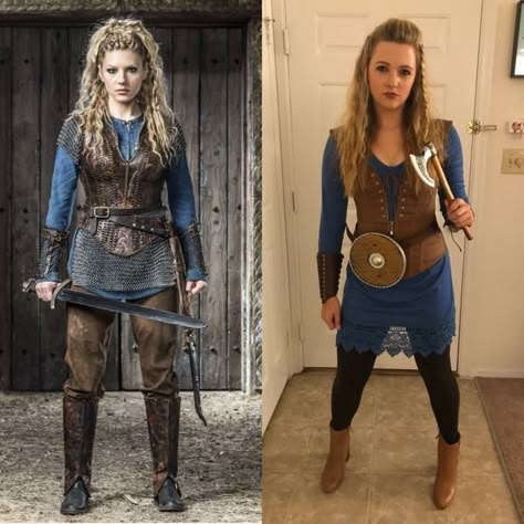 Womens Viking Costume Diy, Viking Costume Diy, Female Viking Costume, Viking Lagertha, Ragnar Costume, Lagertha Costume, Vikings Costume Diy, Mens Viking Costume, Vikings Costume