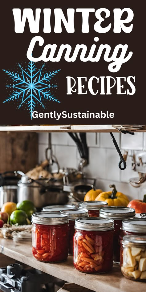 Winter can be one of the best times to can food! Why not make a big batch of soup or stew and put some away in your pantry for later? Learn how to can your own "fast food" for quick meals with these amazing winter canning recipes! #canning #mealsinjars #canningrecipes Old Time Canning Recipes, First Time Canning Recipes, Best Canning Recipes For Gifts, Canning Vegetables Recipes, Things To Can In The Winter, Canning How To, Foods To Pressure Can, Veggies To Can, Pressure Canning Leftovers