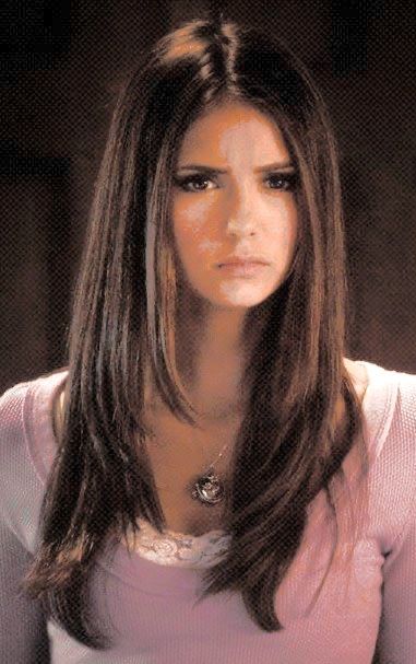 Nina Dobrev Straight Hair, 2000s Face Framing Layers, 2000s Straight Layered Hair, Elena Gilbert Straight Hair, Nina Dobrev Hair Long, Elena Gilbert Season 2 Hair, Layered Hair 2000s, Chin Length Layers Long Hair, 90s Layered Hair Straight