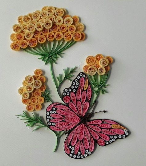 Quilling Butterfly, Diy Quilling Crafts, Quilling Flower Designs, Quilling Pattern, Arte Quilling, Paper Quilling Tutorial, Paper Quilling For Beginners, Paper Quilling Flowers, Paper Quilling Cards