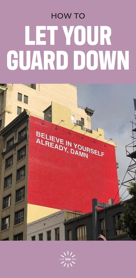 One of the easiest things to do after a trauma is put up walls. This never seems like a bad thing at first. After all, you’re protecting yourself from future hurt, which is good. Right? Well, there’s a difference between boundaries and putting your guard up. When you put your guard up, you prevent yourself from letting hurtful people in, but you also prevent yourself from letting loving people in as well. So, we’ve written this post to help you learn to let your guard down. Whatever Happens Happens, Dear Media, Guard Up, Letting Your Guard Down, Protecting Yourself, Loving People, Be Honest With Yourself, Trust Issues, True Happiness