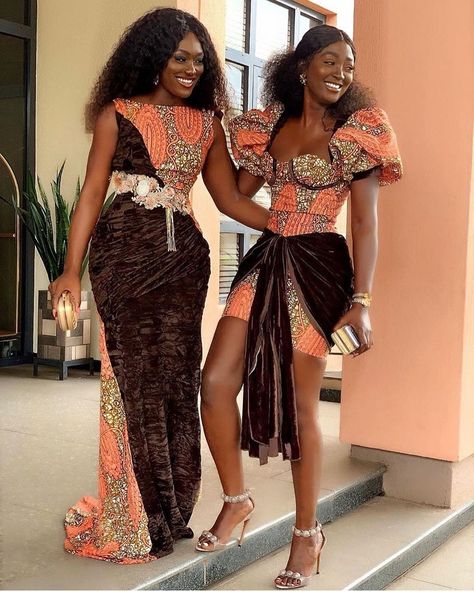 Ankara mixed with suede Velvet Dress Styles, Aso Ebi Style, Ankara Blouse, Latest Aso Ebi Styles, Combination Fashion, Ankara Gown, Latest Ankara, Latest Ankara Styles, Aso Ebi Styles