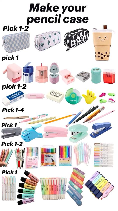 [Sponsored] #Pencilcase #Makeyourpencilcase #cuteschoolsuppliespencilcase Pencil Case Supplies List, Aesthetic School Supplies Pencil Case, What To Put In My Pencil Case, Pencil Case Checklist, Pencilcase School Organization, Whats In My Pencil Case List, What To Have In Your Pencil Case, Pencil Pouch Essentials, What To Put In Your Pencil Case