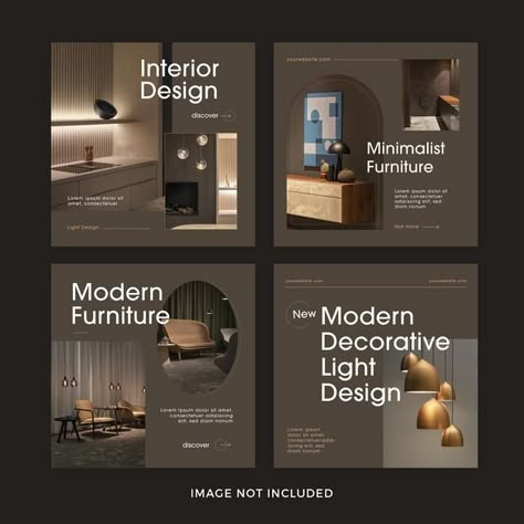 Post Modern Furniture Design, Lighting Social Media Post, Interior Post Design, Furniture Social Media Design, Furniture Social Media Post Design, Modern Social Media Design, Architecture Social Media, Interior Design Social Media, Interior Posts