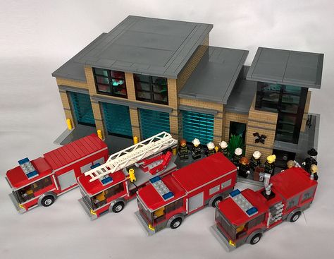 Legos Architecture, Lego Fire Station, Lego Ambulance, Lego City Fire Station, Lego City Fire Truck, Lego Police Station, Lego Hospital, Lego Hobby, Lego City Fire