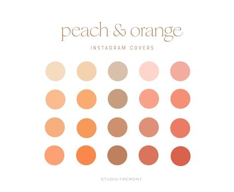 Peach Paint Colors, Color Palette Hex Codes, Peach Color Palettes, Free Instagram Highlight Covers, Procreate Palettes, Orange Palette, Ig Highlight Covers, Boho Colors, Orange Highlights