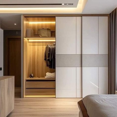 Wardrobe Design Bedroom Sliding, Wardrobe Laminate Design, Sliding Door Wardrobe Designs, Wall Wardrobe Design, Wooden Wardrobe Design, Wardrobe Design Modern, Almirah Designs, Bedroom Wardrobe Design, Closet Design Layout