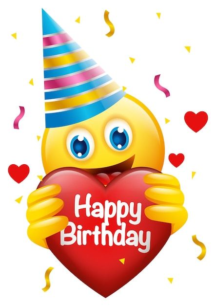 Happy Birthday Smiley Face, Birthday Cartoon Images, Happy Birthday Cartoon Images, Wütender Smiley, 3d Emoticon, Background Emoji, Birthday Emoticons, Happy Birthday Cartoon, Cartoon Happy Birthday