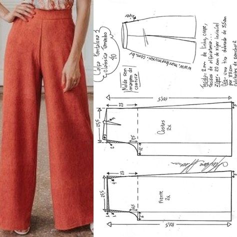 Linen Pants Pattern, Harem Pants Pattern, Women Pants Pattern, Clothing Pattern Design, Trouser Pattern, Trousers Pattern, Baby Clothes Patterns Sewing, Trendy Sewing Patterns, Sewing Clothes Women