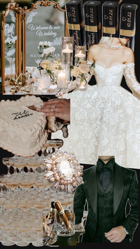 Dream wedding Old Hollywood Wedding Aesthetic, Old Money Aesthetic Wedding, Italian Wedding Theme, 50s Wedding Theme, Old Money Wedding Aesthetic, Old Hollywood Glam Wedding, Gangster Wedding, Old Money Wedding, Spanish Style Wedding