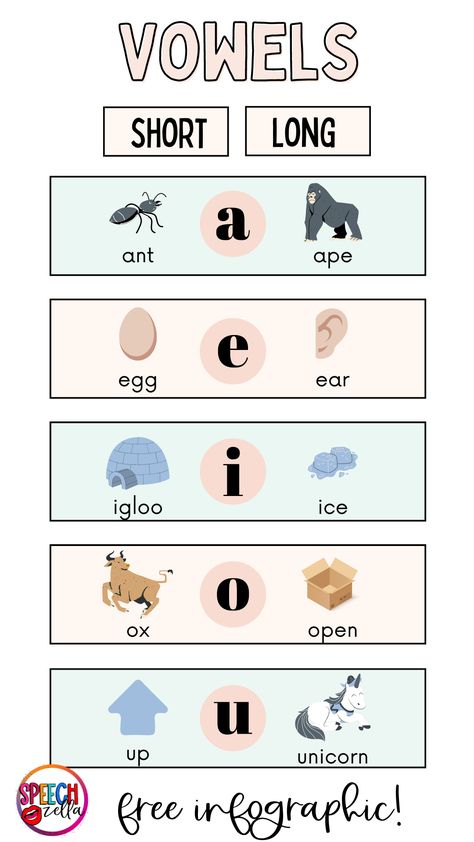 Transform your classroom into a vibrant world of sounds and syllables with our Long vs. Short Vowels Infographic! This FREE, engaging, and colorful poster is the ultimate teaching tool to help students understand vowel sounds with ease. Say goodbye to confusing pronunciations and hello to a classroom full of confident readers and writers with our long vs. short vower anchor chart! Vowel Sounds Chart, What Are Vowels, Long Vowel Short Vowel Anchor Chart, Long Vowel Anchor Chart, Long Vs Short Vowels Anchor Chart, Short Vowels Anchor Chart, How To Teach Long And Short Vowels, Long Vs Short Vowels Activities, Short And Long Vowels