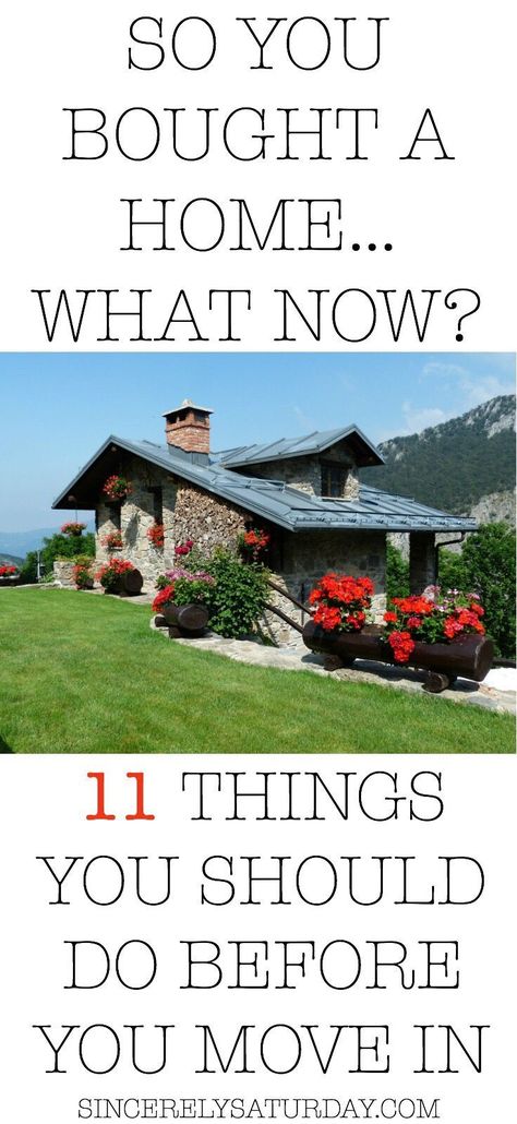 Tips for new homeowners. Ultimate guide for new homeowners. Things you need to do before moving into a new house. Tips and tricks for new homeowners. What you should do after buying a house. #home #newhome #tips #hometips #flood #fire #homesafety House Tips And Tricks, Moving Into A New House, Buying First Home, New Home Checklist, Buying A House, House Tips, Cute Dorm Rooms, Buying Your First Home, Home Buying Process