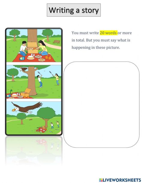 Make A Story Worksheet, Write A Story Worksheet, Picture Story Writing For Grade 2, Story Writing Topics, Story Writing For Kids, Story Writing Worksheets, Story Writing Format, Esl Adults, Picture Story Writing