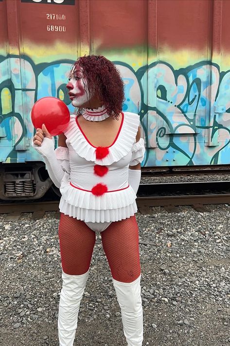 Sexy Pennywise Costume for Women Pennywise Halloween Costume, Clown Character, Pennywise Costume, Let's Play A Game, Character Costume, Lets Play A Game, Costume For Women, Play A Game, Clown Costume