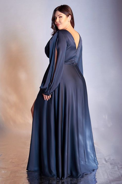 9aa42b31882ec039965f3c4923ce901bdesc43697488ri Timeless Gown, Long Sleeve Satin Dress, Cinderella Divine, Satin Long Sleeve, Cinderella Dresses, Long Sleeve Gown, Bridesmaid Dresses Prom, Satin Bridesmaid Dresses, Chiffon Gown