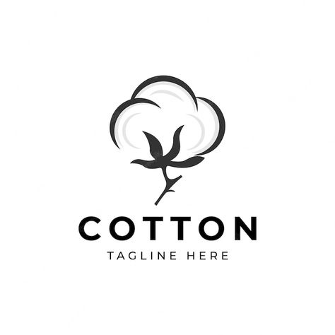 Cotton Logo Design Ideas, Cloth Brand Logo, Cotton Logo Design, Cotton Illustration, Brand Logo Ideas, Logo Desing, Broken Screen Wallpaper, Flower Logo Design, Brand Manual