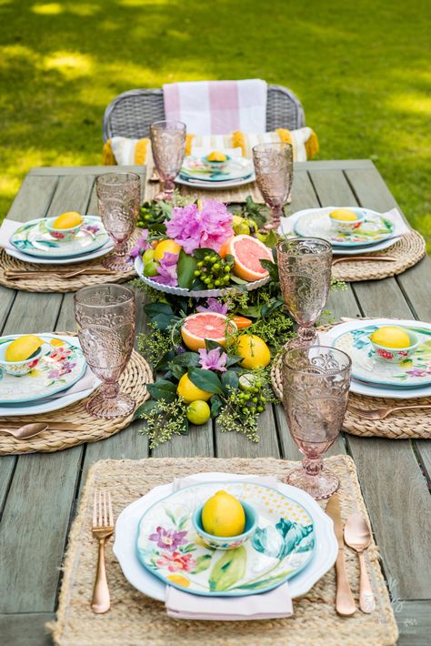 Beautiful Citrus Outdoor Table Setting : Summer Brunch Table Summer Brunch Table Setting, Garden Lunch Table Setting, Outdoor Lunch Table Setting, Lunch Table Decoration, Lunch Table Decor, Outdoor Brunch Table Setting, Table Setting Summer, Outdoor Table Setting, Brunch Table Setting