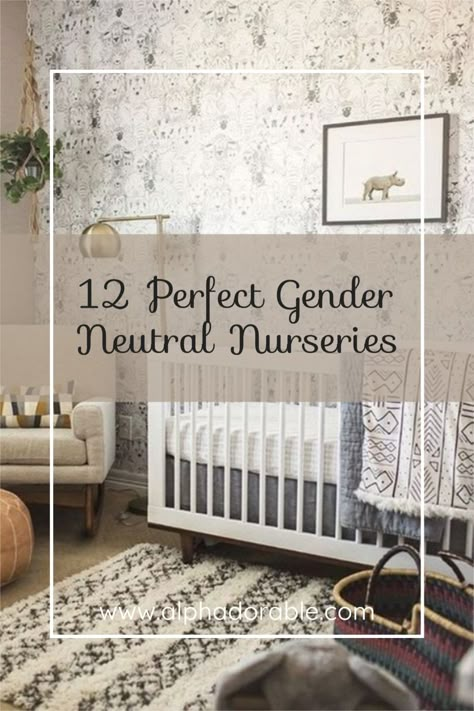 Gender Neutral Nurseries, Nursery Themes Neutral, Neutral Nurseries, Kindergarten Wallpaper, Ikea Nursery, Baby Room Organization, Baby Room Neutral, Baby Room Themes, Baby Nursery Neutral