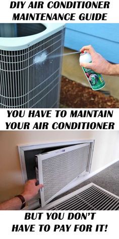 Diy Air Conditioner, Air Conditioner Maintenance, Air Conditioning Maintenance, House Maintenance, House Repair, Ac Maintenance, Home Maintenance Checklist, Air Conditioner Repair, Home Fix