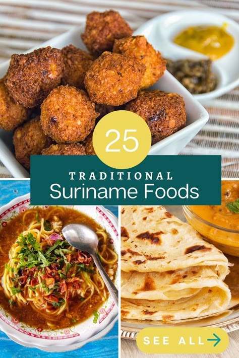 25 Traditional Surinamese Foods & Dishes Suriname Food Recipes, Surinamese Recipes, Surinamese Food, Suriname Recipes, Suriname Food, Easy Picnic Food, South American Food, Staple Foods, South American Recipes