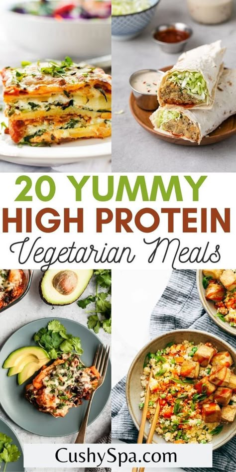 Protein Vegetarian Meals, High Protein Vegetarian Meals, Protein Vegetarian Recipes, High Protein Vegetarian, Protein Vegetarian, High Protein Vegetarian Recipes, Vegetarian Meal Plan, Vegetarian Meal Prep, Low Carb Vegetarian