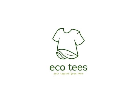 Eco friendly tee tshirt maker brand logo... | Premium Vector #Freepik #vector #organic-logo #bio-logo #fresh-logo #organic-leaf Sustainability Logo, Eco Logo Design, Bio Logo, Eco Friendly Logo, Eco Friendly Clothing Brands, Logo Outline, Fresh Logo, Eco Logo, Eco Life