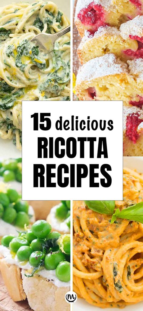 Pasta With Riccota Cheese, Things To Do With Ricotta Cheese, Pasta And Ricotta Cheese Recipes, Riccota Cheese Pasta, Riccota Cheese Recipes Dinners, What To Do With Ricotta Cheese, Healthy Ricotta Cheese Recipes, Riccota Cheese Recipes Ricotta, Pasta Ricotta Recipes