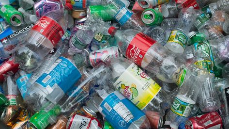 Energy Department slammed for funding ‘false’ plastics solutions | Grist What Can Be Recycled, Plastic Company, Electronic Paper, Juice Carton, Empty Water Bottle, Melted Plastic, Plastic Industry, Dasani Bottle, Recycled Items