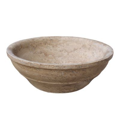 TashMart Elegant Natural Stone Circular Vessel Bathroom Sink Color: On Suite Bathroom, Bathroom Redecorating Ideas, Cool Sinks, Travertine Sinks, Bathroom Redecorating, Bathroom Pics, Lake Kitchen, Stone Vessel Sinks, Sink Bowl