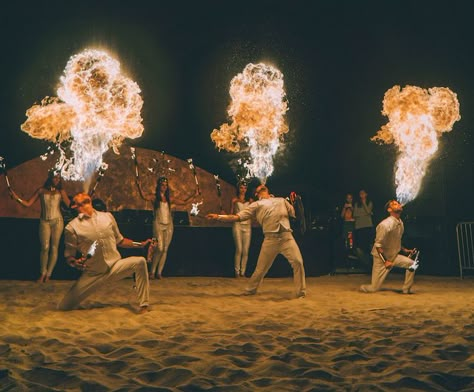 Carnival Wedding Theme, Tropical Wedding Inspiration, Circus Wedding, Fire Breather, Beach Fire, Phuket Wedding, Carnival Wedding, The Day Will Come, Fire Dancer