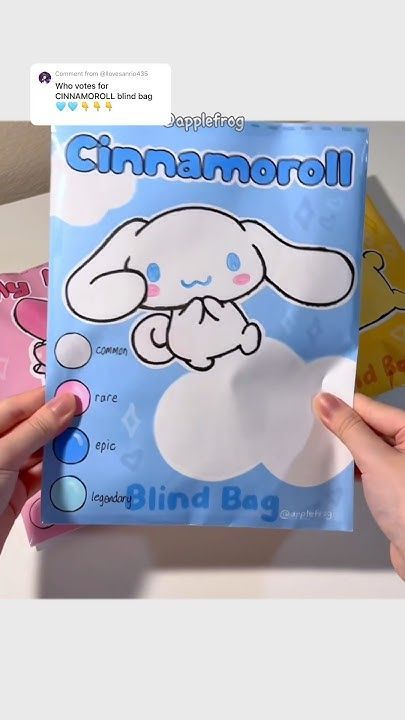 Cinnamoroll Blind Bag, Sanrio Cinnamoroll Aesthetic, Diy Cinnamoroll, Blind Bag Ideas, Roll Blinds, Paper Hand Craft, Pusheen Birthday, Paper Ducks, Diy Cinnamon