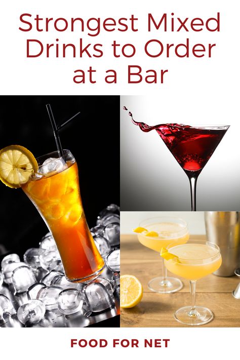 These strong cocktails are sure to give you a kick and get your night going just right. They' can even be ordered at a bar. #cocktails #booze Cocktails To Order At A Bar, Strong Cocktail Recipes, Truly Cocktails, Unique Alcoholic Drinks, Strong Alcoholic Drinks, Unique Cocktail Recipes, Best Mixed Drinks, Strong Cocktails, Alcholic Drinks