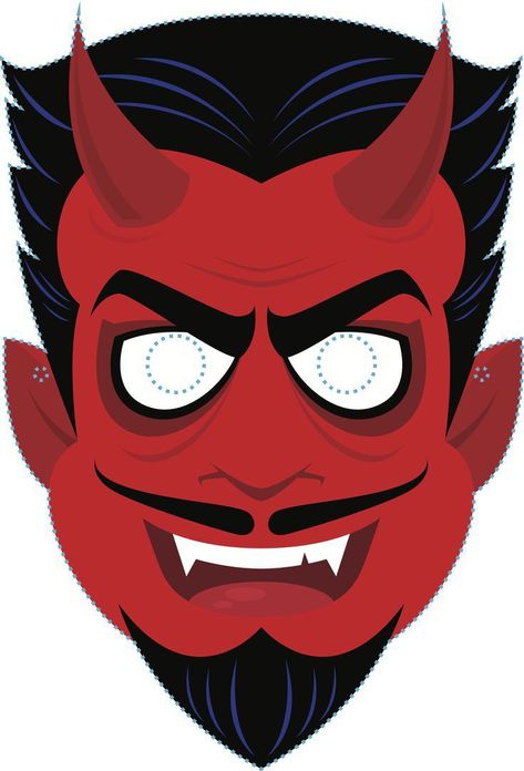 Halloween Mask Craft, Printable Halloween Masks, Halloween Birthdays, Scary Halloween Masks, Halloween Photo Booth, Mascaras Halloween, Devil Mask, Printable Masks, Monster Mask