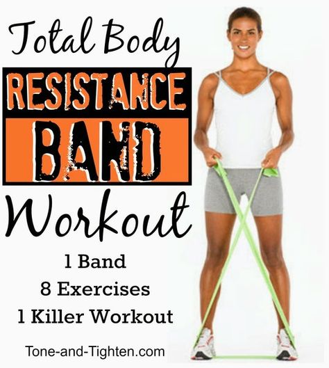 Total Body Resistance Band Workout – 8 exercises to tone and tighten from head to toe Resistance Band Workouts, Band Workouts, Band Exercises, Killer Workouts, Resistance Band Workout, Resistance Workout, Resistance Band Exercises, I'm With The Band, Fitness Ideas