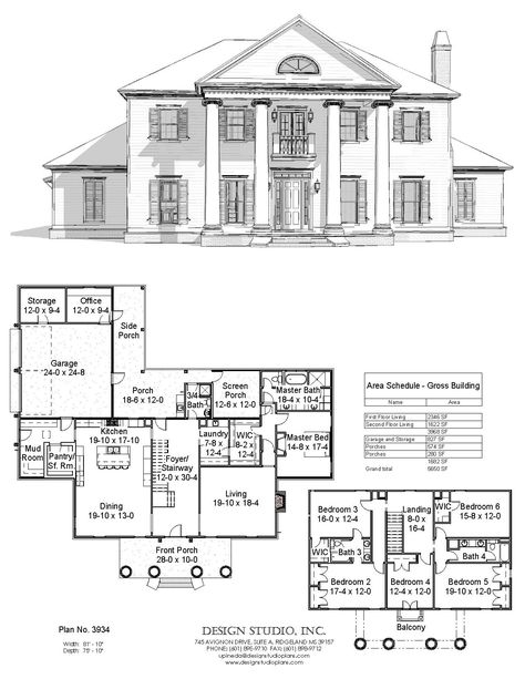 Greek Revival - Southern Home Southern Manor Home, Greek Revival Home Floor Plans, Southern Homes Floor Plans, Greek Revival Home Plans, Greek Revival Floor Plan, Greek Revival Home Interior, Greek House Floor Plan, Modern Greek Revival Home, Greek Revival Home Exterior