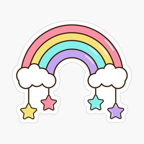 Get my art printed on awesome products. Support me at Redbubble #RBandME: https://www.redbubble.com/i/sticker/Cartoon-Unicorn-Rainbow-by-HannaArtLab/154190533.EJUG5?asc=u Cute Printed Stickers, Cute Stickers Unicorn, Stickers Ideas Design, Sticker Ideas Cute, Unicorns Stickers, Cute Rainbow Stickers, Cute Stickers Ideas, Stickers Design Ideas, Cute Stickers Printable