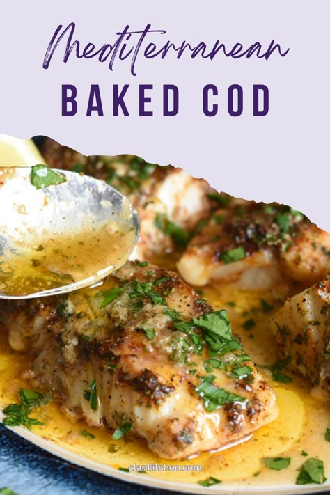 Pan Seared Mediterranean Cod, Fish Mediterranean Recipes, Mediterranean Baked Cod Recipes, Mediterranean Haddock Recipes, Mediterranean Diet Seafood Recipes, Mediterranean Baked Fish, Mediterranean Diet Cod Fish Recipes, Medditeranean Fish Recipes, Cod Mediterranean Recipe