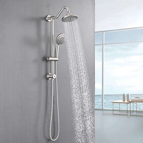 Rain Shower Head With Handheld, Shower Head With Handheld, Rain Shower System, Power Shower, Dual Shower Heads, Shower Fixtures, Shower Faucet Sets, Slide Bar, Rainfall Shower Head