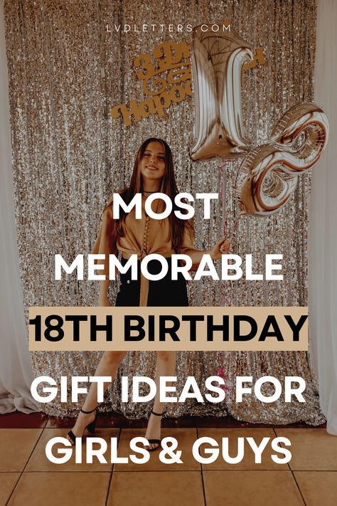 These are the best 18th birthday gift ideas for guys and girls! If you need birthday gift ideas for 18 year olds, this blog post is perfect Birthday Gift Ideas For 18th Birthday, 18th Bday Gift Ideas For Her, Unique 18th Birthday Gifts, Creative 18th Birthday Gift Ideas, Girl 18th Birthday Gift Ideas, Best 18th Birthday Gifts, Cute 18th Birthday Gifts, Ideas For 18th Birthday For Boys, Birthday Gifts 18th Birthday