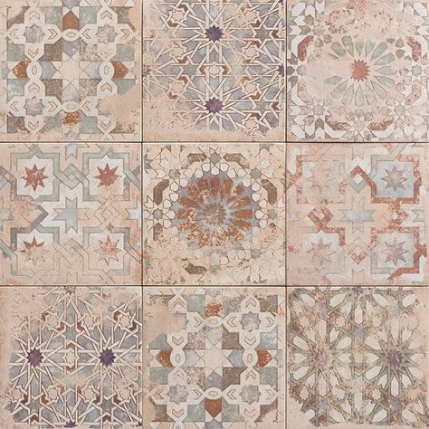 Fussion - Serie Fondant - Mainzu ceramics Spanish Floor Tiles Bathroom, French Country Tile Floors, Boho Kitchen Tile, Rustic Bathroom Floor, Spanish Tiles Bathroom, Mediterranean Tile Backsplash, Terracotta Backsplash Kitchen, Mediterranean Floor Tile, Bathroom Wall Tile Ideas