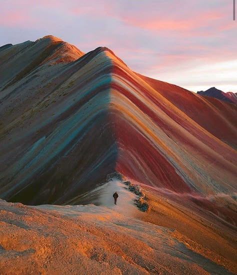 Rainbow Mountains Peru, Red Valley, Rainbow Mountains, Sacred Mountain, Colorful Mountains, Rainbow Mountain, Nature Color Palette, Peru Travel, Back To Nature