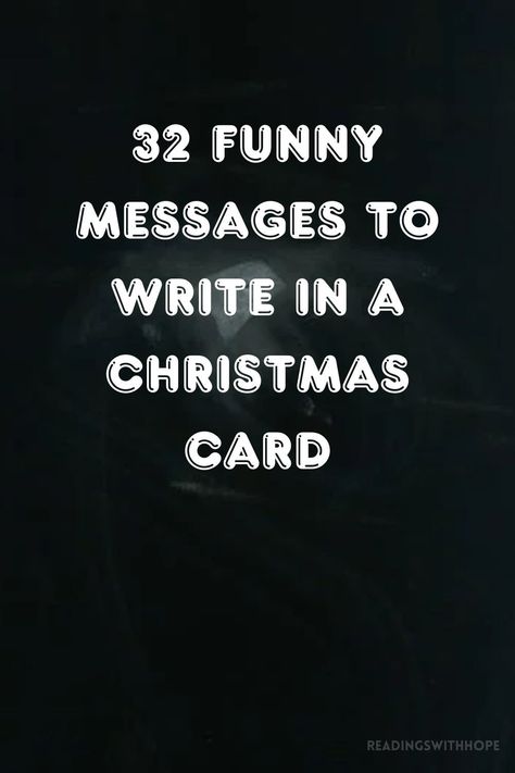 Add some humor to your holiday greetings with 32 funny messages to write in a Christmas card. These playful messages are perfect for bringing smiles to friends and family. Things To Write In Christmas Cards Funny, Secret Santa Card Sayings, Things To Write On Christmas Cards, Funny Christmas Greetings Messages, Things To Say In Christmas Cards, Christmas Card Messages For Coworkers, Funny Christmas Messages For Cards, Funny Christmas Wishes For Friends, Christmas Cards Inside Message