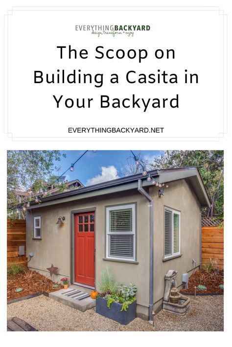 Are you interested in building a casita in your yard? Before you do, this article is a must-read. In this article, we'll take a look at everything you need to know about casitas. From casita guest houses to casita travel trailers, you'll find it all right here. #BuildingACasitaIdeas #BuildingACasitaBackyard Diy Backyard Studio Guest Houses, Casitas Guest House Arizona, Southwest Casita Guest House, Building A Guest House, Backyard Mini House, Backyard Guest Houses Interior, Small Casitas Guest House, Arizona Casita, 3 Bed House Plans