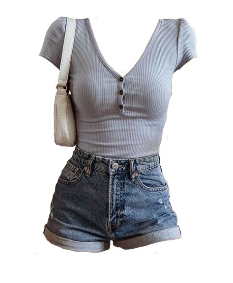 Outfit Ideas With Short Jeans, Short Jeans Outfit Woman, Obx Outer Banks Outfits School, Png Summer Clothes, Cottage Core Aesthetic Outfit Summer, Cuqoutte Aesthetic Outfits, Short Jeans Png, Jean Short Outfits Summer Casual, Summer Shorts Outfits Aesthetic