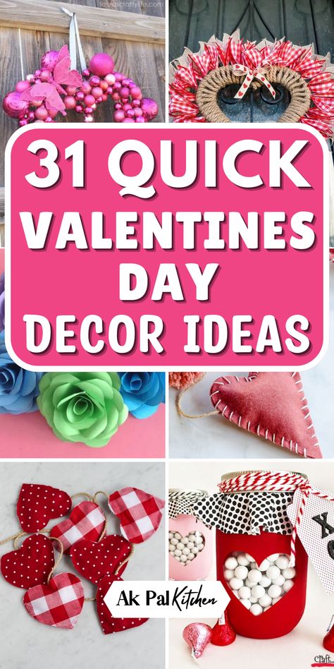 DIY Valentines Day Decor ideas to make your home feel festive and romantic. Try cute DIY Valentine’s wreaths, garlands, and romantic table settings for a touch of charm. These easy homemade Valentine's decorations are perfect for creating a cozy atmosphere. From Valentine's Day mantel decor to simple room decor, find the best valentines Day crafts and projects to bring love into every corner of your home. Create romantic vibes with DIY valentines Day centerpieces, wall art, and more! Embroidery For Valentines Day, Easy Valentine Day Crafts, Valentine’s Day Crafts From Dollar Tree, Valentines Wall Decorations, Valentine Cupid Decor, Valentine’s Day Craft Gift Ideas, Valentine Kitchen Table Decor, Mantle Valentine Decorating Ideas, Diy Banners Ideas