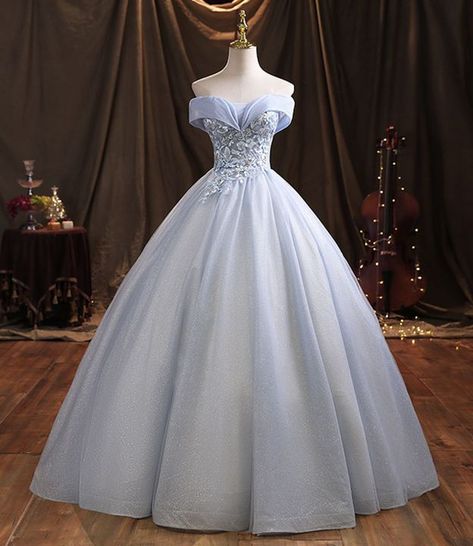 A Princess. A Queen. A Wife. A Mother. - Part 24 - Wattpad Light Blue Quinceanera Dresses, Sky Blue Prom Dress, Long Ball Gown, Mermaid Prom Dresses Lace, Ball Gown Dress, Quinceanera Dresses Blue, Blue Ball Gowns, Banquet Dresses, Purple Prom Dress